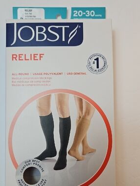 JOBST RELIEF MEDICAL COMPRESSION SOCKS MEDIUM BLACK